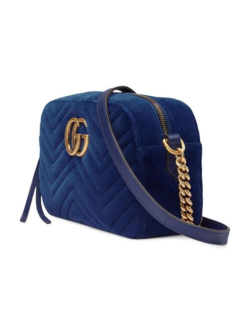 gucci marmont blu velluto|gucci marmont handbags.